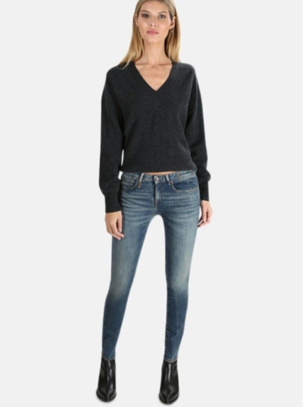 EUC R13 Alison Skinny Jeans Cotton Blend Made in Italy Size Unknown